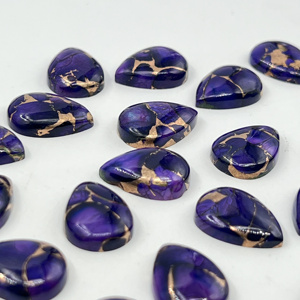 Pierre précieuse en vrac de qualité supérieure AAA+ sur mesure, cabochon en turquoise Kingman naturelle de couleur cuivre violet, pour la fabrication de bijoux - Product Image 4