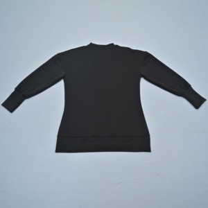 Ensemble deux pièces pour femme de qualité supérieure avec manches, noir uni, col rond, manches courtes, ensemble tendance pour femme de qualité supérieure pour l'extérieur - Product Image 6