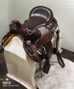 Ensemble de selle anglaise en cuir véritable fait à la main Western Pleasure Trail Riding Horse Racing Saddles prix de gros Tack Set Bulk - Product Image 3