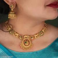 Nouveau LAXMI Ensemble collier ras-de-cou et boucles d'oreilles de luxe, style chrétien traditionnel, en laiton plaqué or rose, avec chaîne Figaro et motif ancre, pour femme