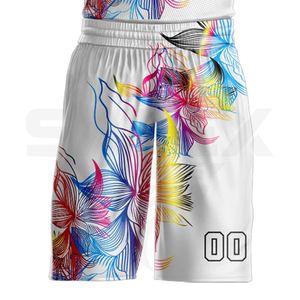 ชุดบาสเก็ตบอลสำหรับเด็กและผู้ชาย ชุดวอร์มตาข่ายแบบกำหนดเอง เสื้อยืด กางเกงขาสั้นมีกระเป๋า ชุดลายกราฟิกสำหรับใส่เล่นบาสเก็ตบอลที่บ้าน - Product Image 5