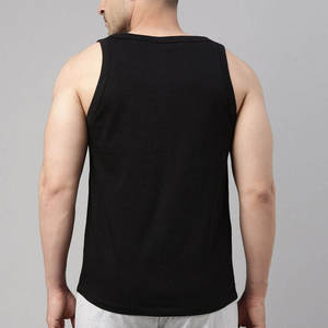 Débardeur en coton noir pour homme, imprimé No Limit, col rond, sans manches, style décontracté, respirant, tricoté, logo frontal, musculation - Product Image 2