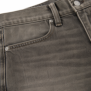 Pantalones Cortos de Mezclilla para Hombre, Estilo Vintage, Lavado, Color Carbón, Corte Holgado, Fabricante OEM ODM, Venta al Por Mayor - Product Image 5