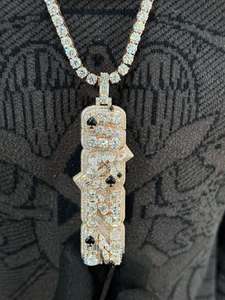 Joyería de Estilo Hip Hop Unisex para Uso Diario, Colgante de Diamante en Oro Rosa, Corte Brillante Redondo, Joyería de Diamante de Laboratorio - Product Image 3