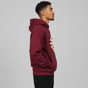 Men Puff Print Sweatshirt <b>Hoodie</b> Featuring Tactile Graphics <b>Soft</b> Texture And Easy Movement For Casual Styling - Product Image 6