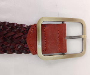 Cinturón de Cuero Genuino de Vaca para Hombre, Estilo Vintage, con Hebilla de Aleación, Diseño Trenzado a Mano, Duradero y Ligero, Cinturón Casual - Product Image 2