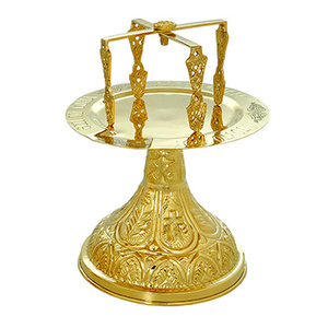 Juego de Discos y Estrellas de Latón |   Pátina de Comunión Ortodoxa Ornamentada – DOUBLE VEE EXPORTS - Product Image 1