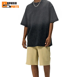 Custom Men's Vintage Streetwear Oversize <b>Tshirt</b> Wholesale Pure Cotton Heavy Acid Washed Drop Shoulder Sleeve Knitted Fabric - Product Image 4