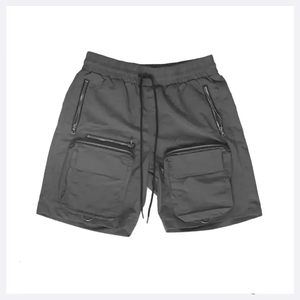 Wholesale Hot Selling Solid Front Logo Cotton Summer Multi Pockets <b>Short</b> Pants Casual 6 Pocket Mens <b>Cargo</b> <b>Shorts</b> Loose Fit - Product Image 3