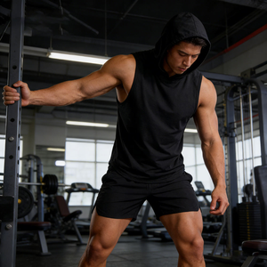 Men's Sports tank <b>Top</b> Quick-dry <b>Loose</b>-<b>fitting</b> <b>Vest</b> Fitness <b>Vest</b> for Men Basketball Training Hooded Fitness <b>Vest</b> - Product Image 5