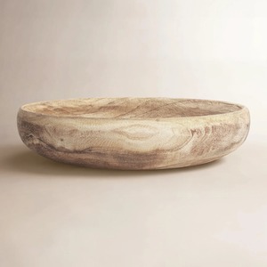 ชามไม้ทำมือ ลายไม้ธรรมชาติ สำหรับเสิร์ฟอาหาร งานฝีมือแบบไม่เคลือบ - Product Image 1