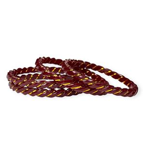 Conjunto de Brazaletes Acrílicos con Base de Vino, a la Moda, con Borde de Perlas, Chapado en Oro, para Bodas, Uso Festivo, Precio al por Mayor - Product Image 3