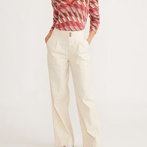 Pantalon plissé vintage taille haute à motif ballon pour femme, nouvelle collection automne 2026, avec fermeture éclair, longueur cheville - Product Image 6