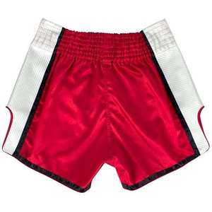 Pantalones Cortos de Boxeo para Hombre Fair Tex, Rojos, de Satén, para Muay Thai y Kickboxing, Transpirables, de Poliéster, para Artes Marciales - Product Image 2