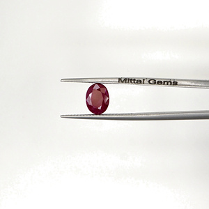 Rubis de Birmanie naturels non traités, ovales calibrés 6x8mm, pierres précieuses de rubis naturelles facettées pour la création de bijoux, prêtes à l'emploi - Product Image 2