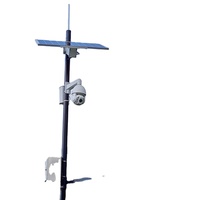 Kits solaires pour la sécurité extérieure, alimentation CCTV, panneau solaire 80W avec batterie lithium 20Ah, kit de montage sur poteau