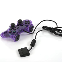 Kontroler Kabel PS2 GEME Getaran Ganda Analog Gamepad Warna Kristal Transparan Bahan ABS Garansi 12 Bulan OEM/ODM