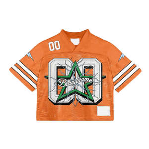 Camiseta Deportiva de Malla Sublimada Kivotech, Unisex, Estilo Retro, Corte Cuadrado, Camiseta de Fútbol Americano, Camiseta de Moda - Product Image 1