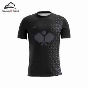 Custom <b>100</b>% <b>Polyester</b> Worsted Anti-Pilling High Quality Pickelball T <b>Shirt</b> Custom Logo Design Neck Digital Printing Short Sleeve - Product Image 3