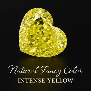 Diamant naturel certifié de 0,50 carat, taille brillant modifiée en forme de cœur, jaune intense fantaisie, VVS1 VVS2, pierre pour la fabrication de bijoux - Product Image 2