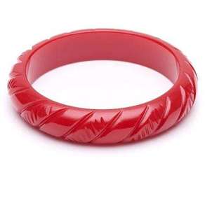 Brazalete de resina hecho a mano con rayas negras y amarillas, forma redonda, para mujeres y niñas - Product Image 3