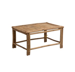 Table basse rectangulaire en bambou pour jardin, tabouret bas, table d'appoint d'angle en bois naturel fait main, écologique - Product Image 1