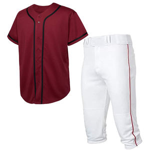 Uniforme de Béisbol para Hombre de Alta Calidad al por Mayor, Talla Grande, Secado Rápido, Transpirable, Uniforme de Béisbol Personalizado para Adultos - Product Image 1