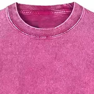 เสื้อยืดผู้ชาย 240GSM ผ้าฝ้าย 100% ล้างสีแบบแอซิดวอช สไตล์วินเทจ ทรงโอเวอร์ไซส์ สตรีทแวร์ ย้อนยุค ขาดๆ แบบดิสเทรส เสื้อยืดเปล่าสำหรับผู้ชาย - Product Image 6