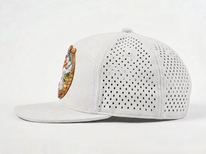 Printing Custom 7 Panel <b>Flat</b> Bil 3D Puff Embroidered Snapback Breathable Laser Cut OEM ODM Low MOQ, High Quality Perforated <b>Hat</b> - Product Image 3