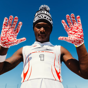 Gants de football américain 7v7 pour receveurs, à doigts complets, avec fermeture auto-agrippante, haute qualité, personnalisables, marque Flag, durables, antidérapants, unisexe - Product Image 2