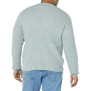 Men's Winter Viscose/Cotton Cable Knit <b>Pullover</b> <b>Sweater</b> Crew Neck Full Sleeve Solid Color Warm Anti-Pilling Front Logo - Product Image 3