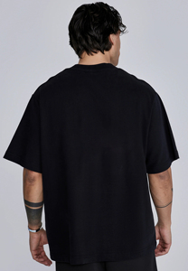 Premium Quality 210grams Heavy <b>Weight</b> Polyester/Cotton <b>Blank</b> Loose Boxy Fit Drop Shoulder Hip Hop Letter Custom Logo Men's - Product Image 3
