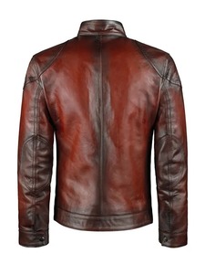 เสื้อแจ็คเก็ตหนังวินเทจ Domingo สำหรับผู้ชาย - Product Image 2