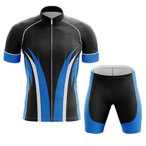 Vêtements de cyclisme à manches courtes de haute qualité OEM, respirants, anti-transpiration, avec logo personnalisé sublimé, maillot de cyclisme à manches courtes - Product Image 1