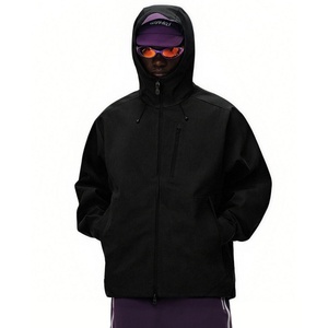เทคแวร์เสื้อแจ็คเก็ตกันน้ำกันลมสำหรับผู้ชายแบบลำลองคอตั้ง 6XL - Product Image 1