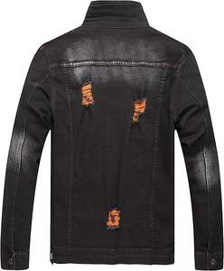 Veste en jean pour homme, 100% coton, personnalisable avec logo, respirante, écologique, séchage rapide, pour usage extérieur, vente en gros - Product Image 4