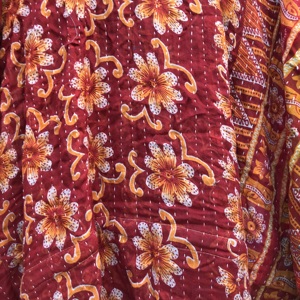 Caftán tradicional indio de algodón Kantha – Ropa bohemia hecha a mano para estar en casa y para la playa para mujeres - Product Image 6