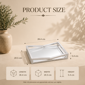 Juego de Bandejas Rectangulares de Acero Inoxidable de Lujo Apricate, Platos Modernos para Servir y Exhibir, Decoración Premium - Product Image 5