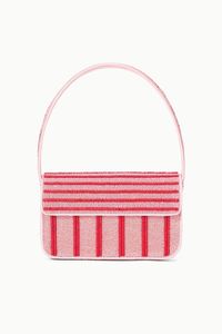 Bolso de Hombro Artesanal de Fábrica Directa con Cuentas Blancas Crema y Palmeras Borgoña, Diseño Exclusivo - Product Image 2