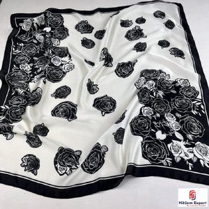 Premium Printed Short <b>Scarf</b> Fabric Custom OEM ODM White Label Textile Manufacturer Wholesale Fashion Fabric Products Export - Product Image 5