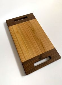 Planche à découper en bois faite à la main avec une finition lisse, planche à découper de cuisine durable pour fruits, légumes, viande et aliments quotidiens - Product Image 2