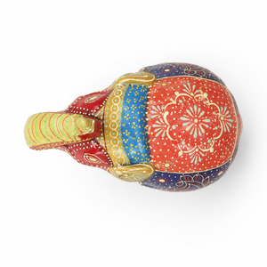 Handcrafted Painted Wooden <b>Elephant</b> Figurine | Traditional Hand-Painted Decorative <b>Elephant</b> Showpiece for Home <b>Decor</b> - Product Image 3