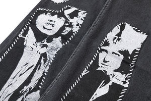 กางเกงยีนส์ทรงหลวมสไตล์ล่าสุด ซันเฟดเดนิม สำหรับผู้ชาย พร้อมซิป OEM กางเกงยีนส์ทรงหลวมแบบสั่งทำพิเศษสำหรับผู้ชาย - Product Image 3