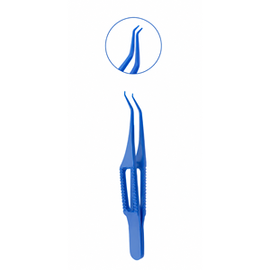 Pinzas Colibri de Titanio Azul de Alta Calidad, Instrumento Quirúrgico Oftálmico para Agarrar Tejido Corneal con Precisión y Control - Product Image 6