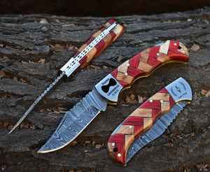 Couteau de chasse pliable en acier inoxydable, couteau de poche, outil de survie pour le camping en plein air - Product Image 3