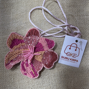 Abalorio de alta calidad hecho a mano, estilo bohemio cristiano, con perlas de imitación y cuentas de vidrio lampwork en forma de paz, para bolso infantil, con cuentas de semilla - Product Image 1