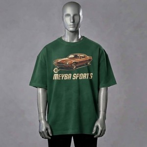 เสื้อยืดโอเวอร์ไซส์ผู้ชายแบรนด์สั่งทำพิเศษ แขนสั้น พิมพ์ลายตัวอักษรสีเขียว สไตล์ลำลอง คอกลม ผ้าฝ้าย 100% ทรงปกติ น้ำหนักเบา - Product Image 6