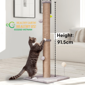 Non-Toxic Natural Plant Material Cat Tree Multi-Tier Climbing <b>Frame</b> with Sisal Scratching Posts - Product Image 2
