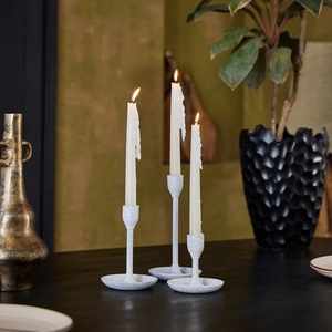 Chandeliers blancs mouchetés Ensemble de 3 décorations de table de ferme moderne - Product Image 1