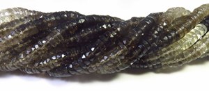 Cuentas de Cuarzo Ahumado Marrón Natural, Forma de Disco Plano Heishi, Corte Facetado, 6.5mm, 16 Pulgadas, Cuentas de Joyería de Alta Calidad - Product Image 4